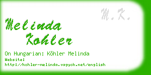 melinda kohler business card